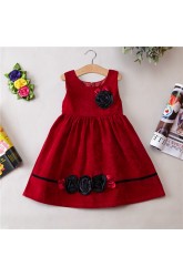 Little Big Girls Summer Embroidered Flower Dress Girl Birthday Party Princess Dress for Wedding
