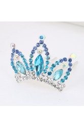 Big Little Girls Crystal Crown with Cz Rhinestone Hair Headband for Girls