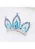 Big Little Girls Crystal Crown with Cz Rhinestone Hair Headband for Girls