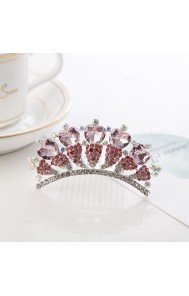 Big Little Girls Crystal Crown with Cz Rhinestone Hair Headband for Girls